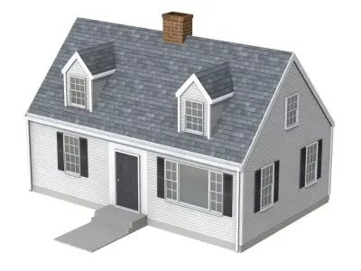 Cape Cod Style House 3D model