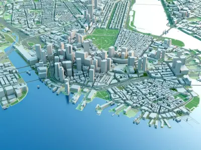 Boston 3D City Map 3D model