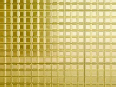 Golden Metal Ceiling Vintage PBR Seamless Texture
