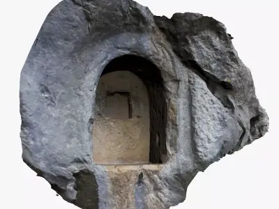 Cavity Rock Low-poly 3D model