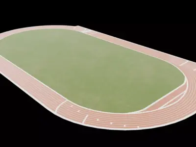 Track Field Low-poly 3D model