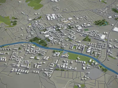 Banja Luka Low-poly 3D model