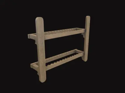 Medieval Plate Holder V03 Low-poly 3D model