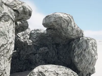 Cliff Rocks 03 Low-poly 3D model