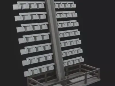 Stadium Lights Low-poly 3D model