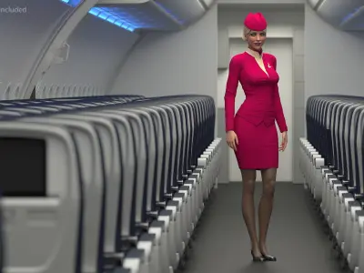  Airline Stewardess Rigged 