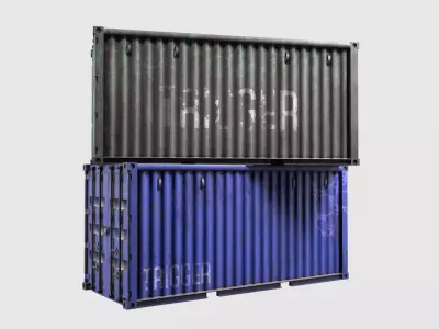 Containers Low-poly 3D model