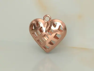 HEART PENDANT LOVE SUPER LIGHT MODEL 3D print model