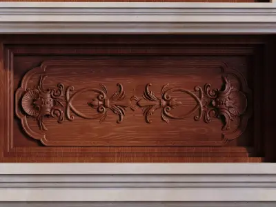 Classic Window Frame set 931 Low-poly 3D model