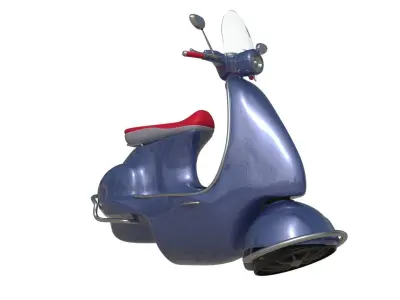 3D Cartoon sci-fi hover vespa model 3D model