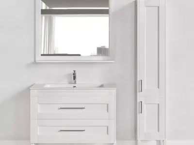 Boston 60-80-100 Pencil case White gloss 3D model