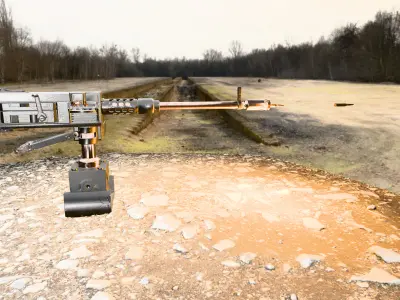 Machine Gun Firing Animated Turret Low-poly 3D model