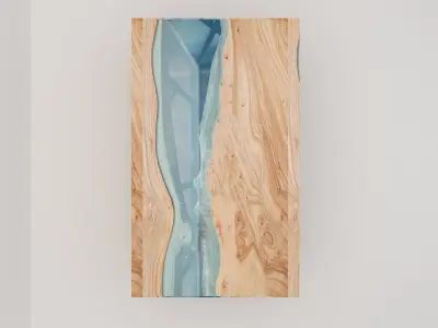 wooden table  Free low-poly 3D model