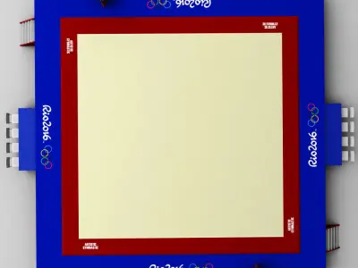 Artistic Gymnastic floor low poly Low-poly 3D model