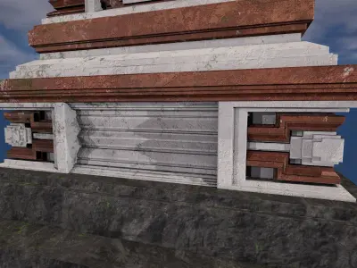 Balai Kulkul Traditional Balinese Drum Tower 3D model