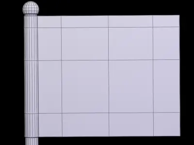 Donald Trump Election Flag Low-poly 3D model