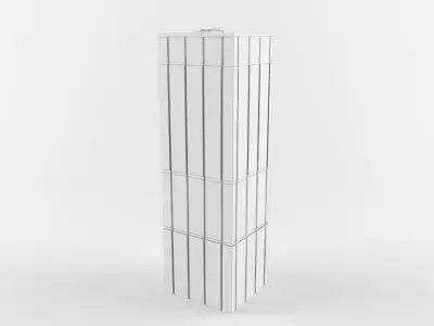 Tower 3D Skyscraper Low Poly Low-poly 3D model