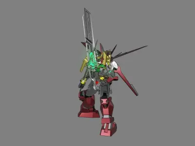 Attacker Gundam B 7 3D model