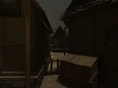 Medieval Town Detail Environment  Low-poly 3D model