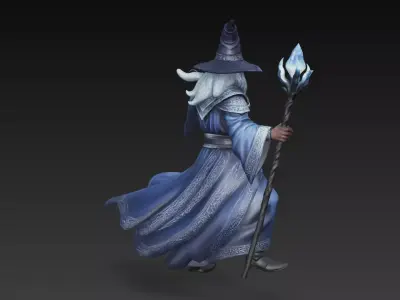 figura de fantasia mago magico  3D print model