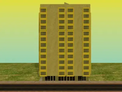 Building 3D Model Free low-poly 3D model purchase