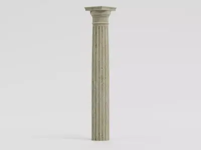 Doric Column V2 - Old Sturdy Classical Pillar 3D model