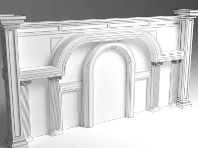 Modern wall panel 3D model