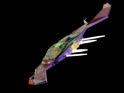 Low poly spaceship star wars Free low-poly 3D model