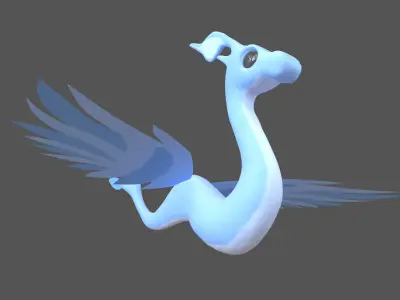Cartoon Dragon Character v1 001 Low-poly 3D model