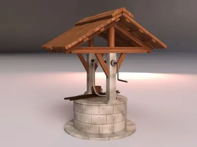 Medieval Stone Well 3D model