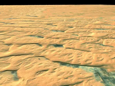 NEOM city topography Saudi Arabia - tile n28 e39 3D model