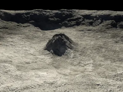 Lunar crater 3D model