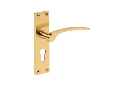 Sophia Door Handle Brass 3D model