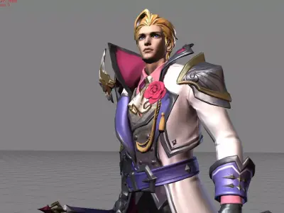 Alucard Romantic Fantasy Skin Low-poly 3D model