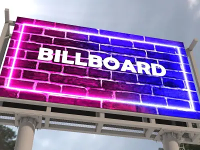 Billboard - outdoor advertising - branding 3D model