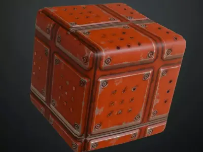Sci-Fi Tech Modular Metal Panel PBR Seamless Texture