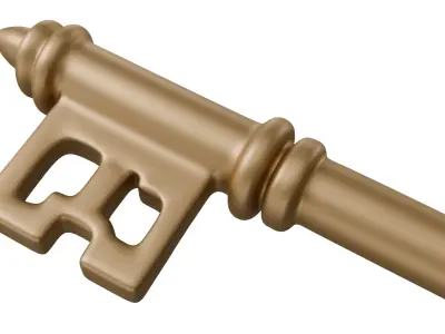  Antique Ornate Key 3D model