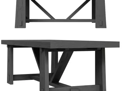 BR Home Dining Table Ashland 3D model