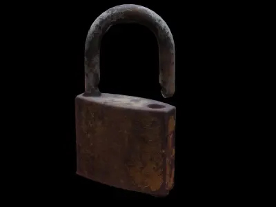 Door lock 3d scan  Low-poly 3D model