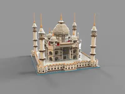 Lego mosque Low-poly 3D model