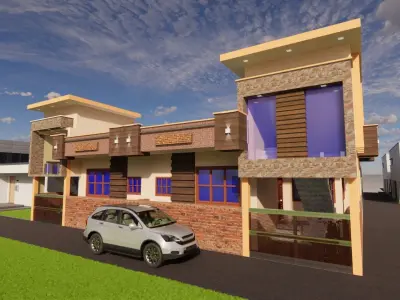 MODERN HOUSE EXTERIOR DESIGN 3D model