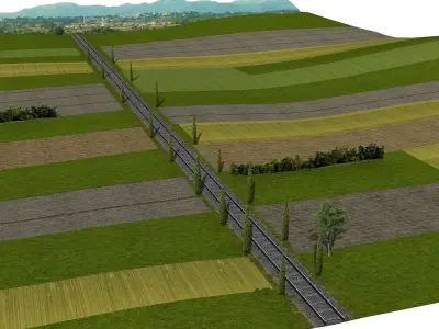 railroad 3D model