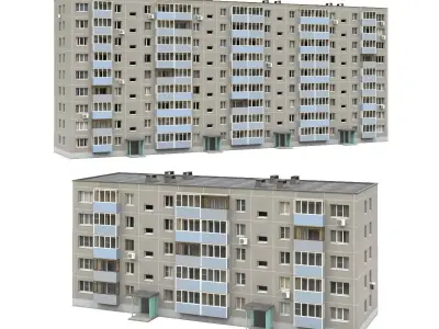 Procedural Soviet Building Generator 3D model