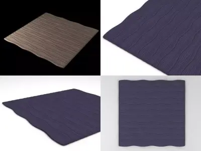 Marea four wavy floor mats 3D model