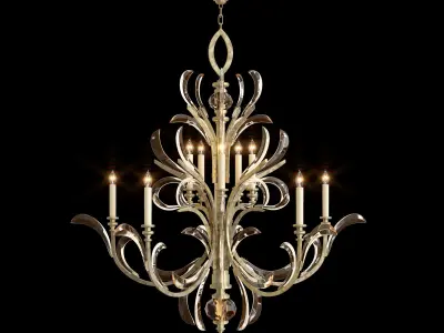 Fine Art Lamps - Beveled Arcs 701340st Chandelier 3D model