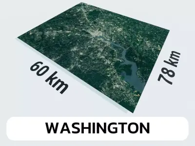 Washington United States City Landscape 3D Model 3D model