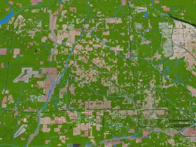 Maricopa City 3d model Low-poly 3D model
