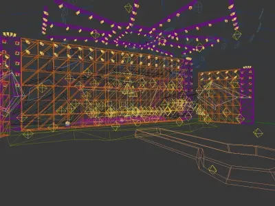 Concert party carnival stage 52 3D model