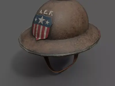 Helmet military Scifi ver18 Low-poly 3D model