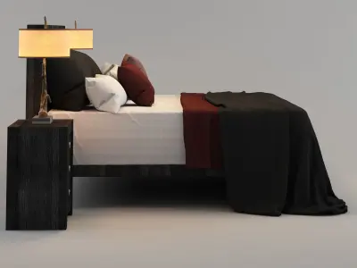 Blue Bed 3D model